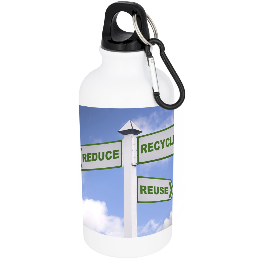 A single-walled bottle with a sublimation coating and a twistable