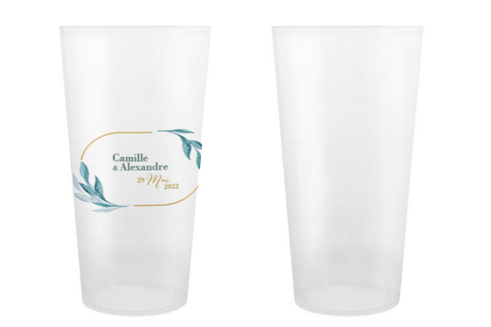Personalized wedding goblet 33 cl - Valentin