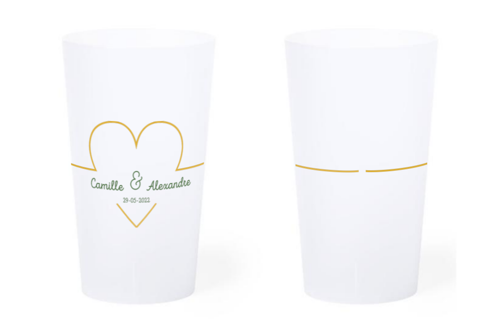 Customized wedding goblet 33 cl - Venus