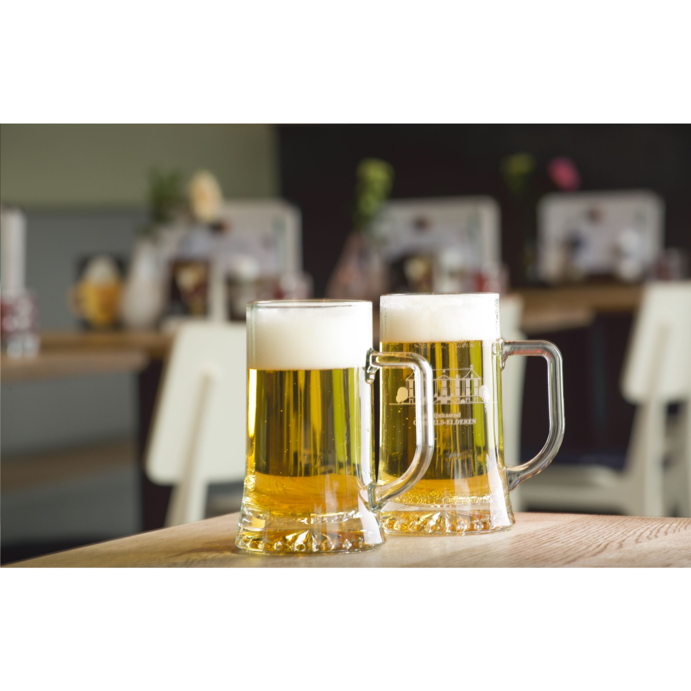 Extra Large Glass Beer Tankard - Oldbury