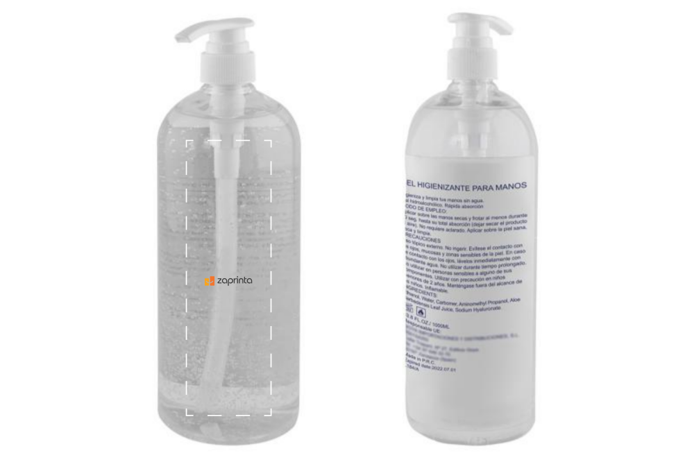 Poussoir de gel hydroalcoolique personnalisé 1000 ml - Ixora