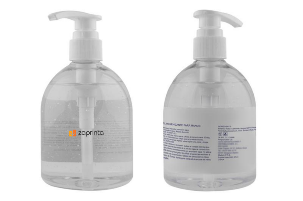 Poussoir de gel hydroalcoolique personnalisé 500 ml - Célosie
