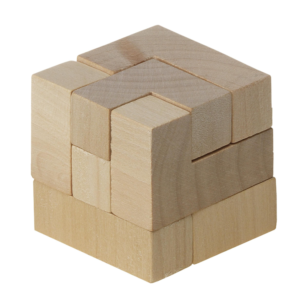 Cube puzzle personnalisé en bois - Babiroussa