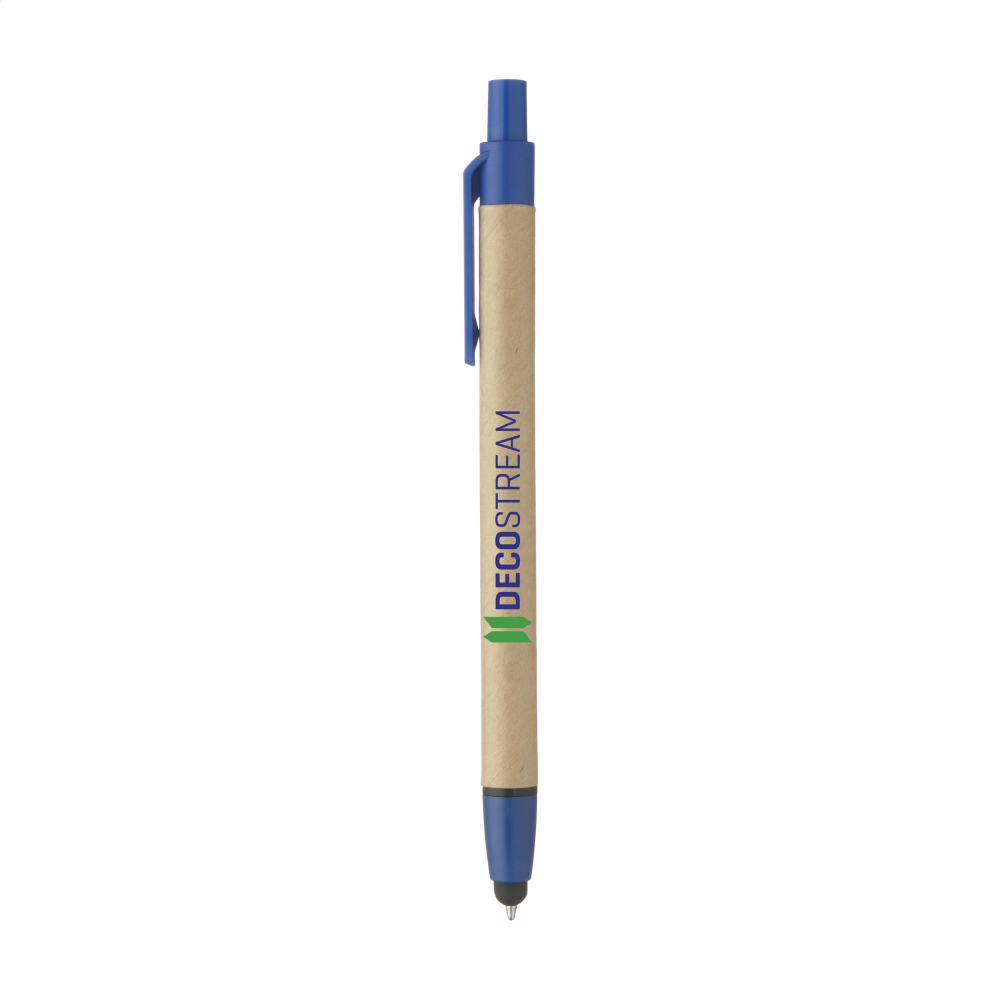 Kugelschreiber bedrucken ökologisch Recycling Pappe mit Touchpen - Yoshe