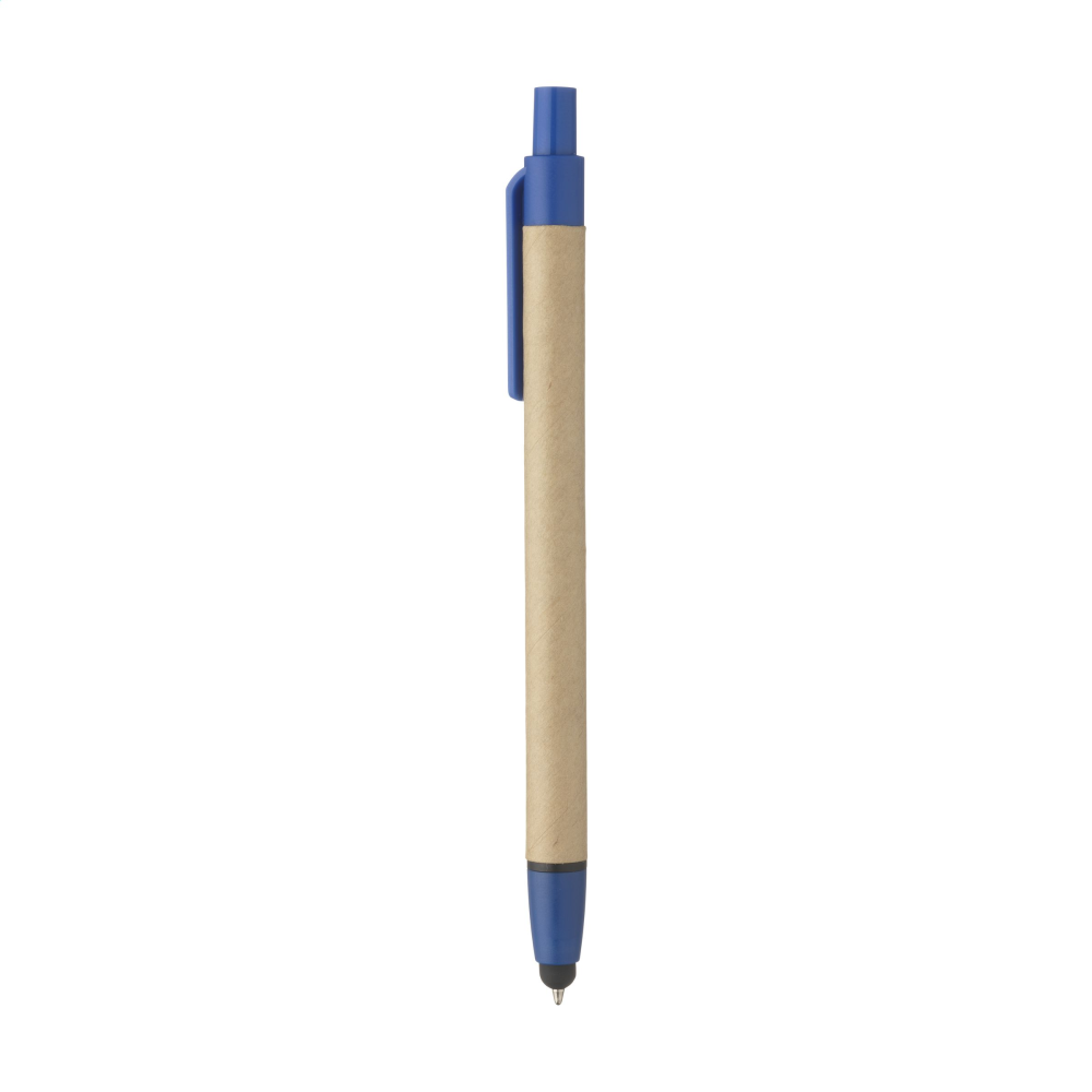 A ballpoint pen made from recycled cardboard that also includes a touchscreen pointer - Bowdon