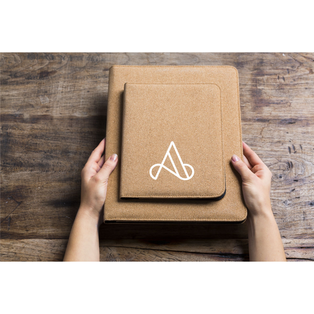 A Cork Cover A4 Conference/Document Folder with an Eco-friendly Ballpoint Pen - Skelmersdale