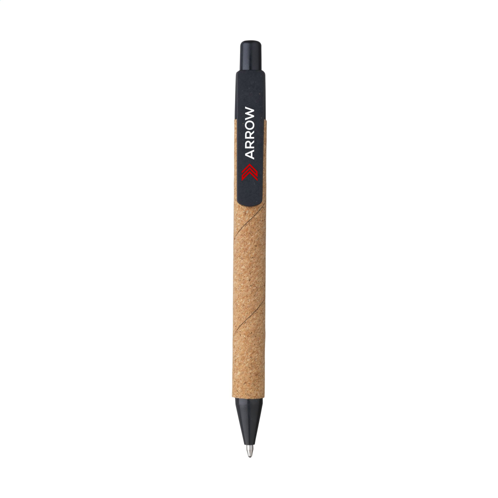 Eco-friendly Ballpoint Pen with Cork Barrel and Blue Ink - Melbury Osmond