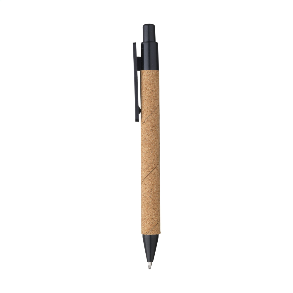 Eco-friendly Ballpoint Pen with Cork Barrel and Blue Ink - Melbury Osmond