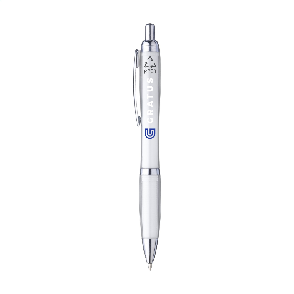 Ballpoint pen with blue ink made from recycled PET bottles - Zouch
