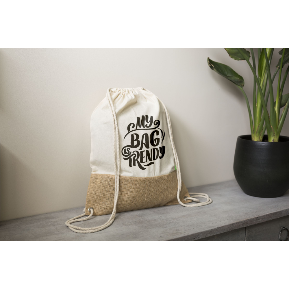 Eco-Friendly Organic Cotton and Jute Backpack - Portswood