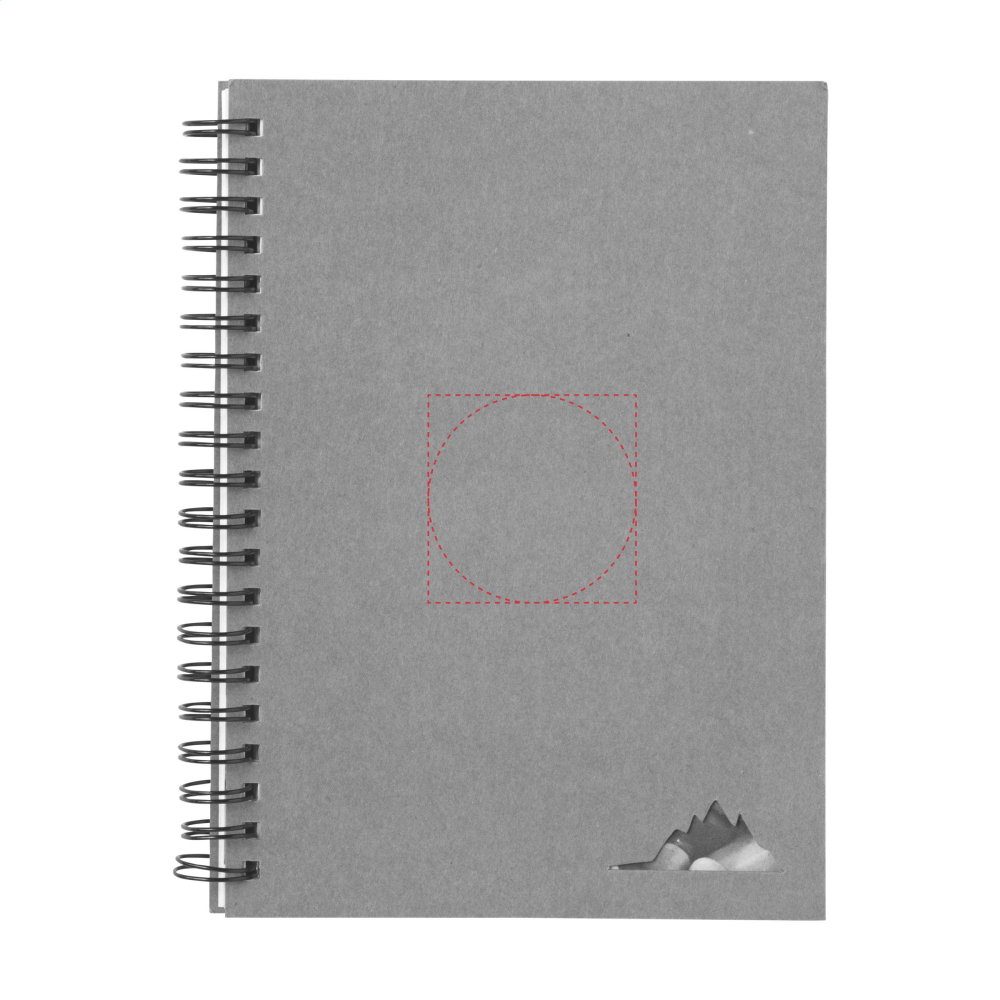 Ring Notizbuch gestalten ökologisch 70 Blatt  liniert aus Steinpapier 18,1x13,8 cm - Itaugua