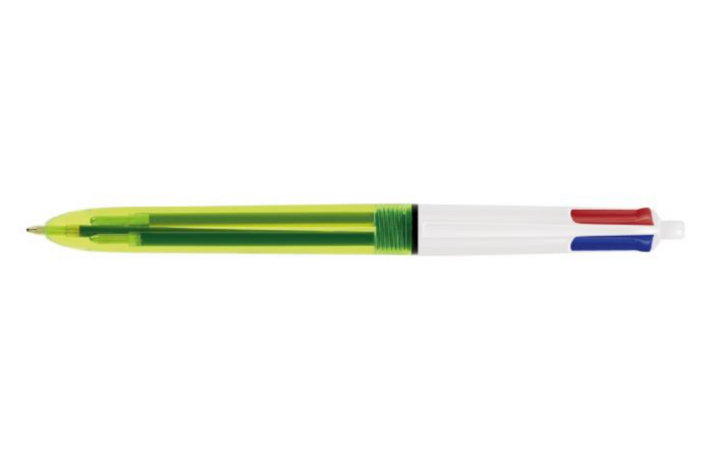 Customized ballpoint pen 4 colors including fluorescent yellow - Teide