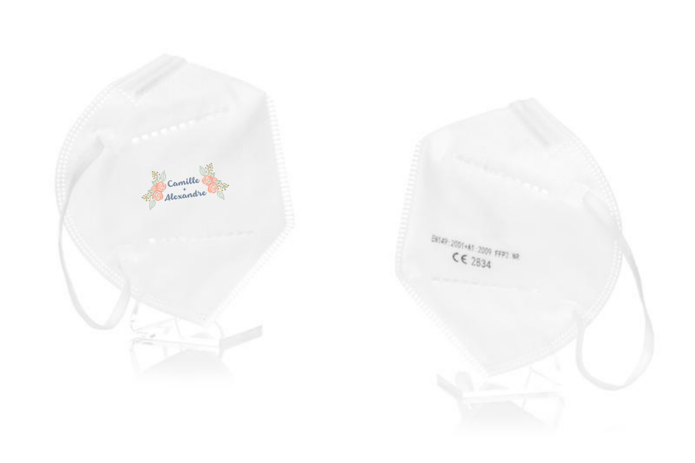 Máscara de seguridad FFP2 con auto-filtración en color blanco - Ateca