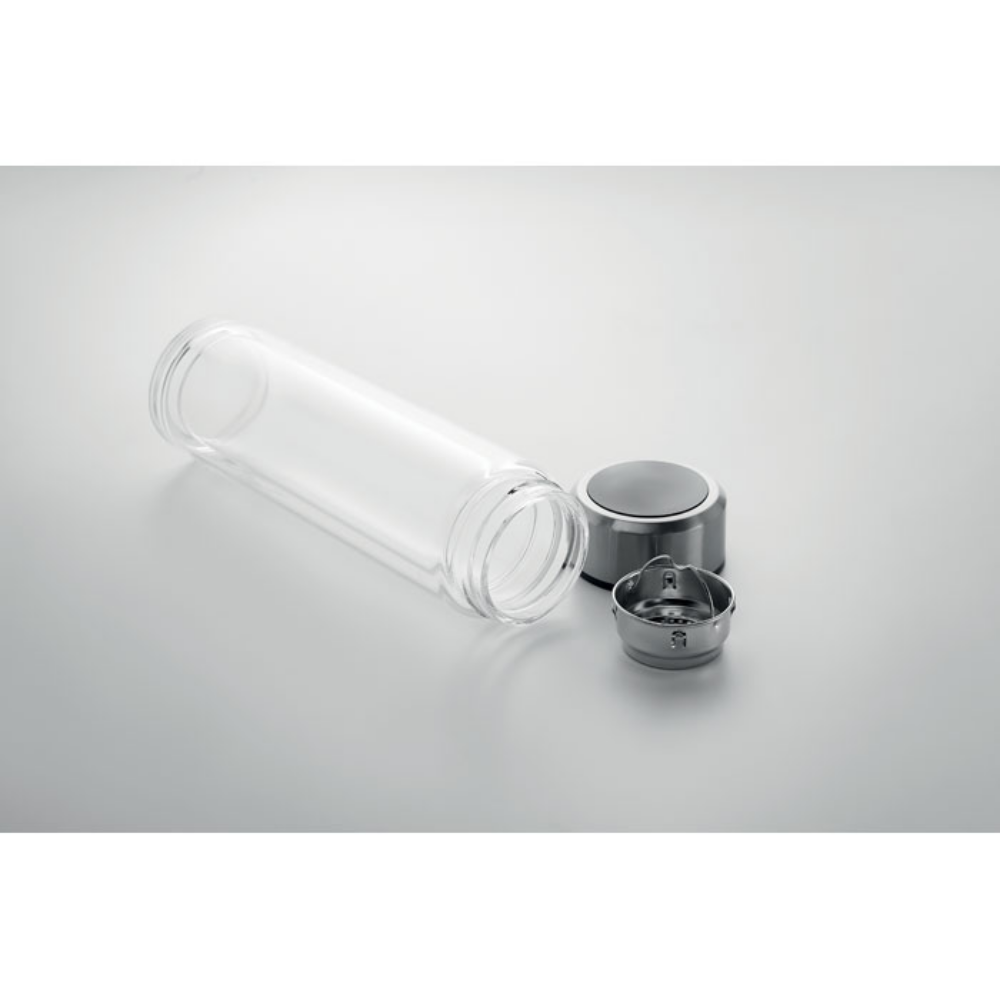 Botella de Té de Vidrio con Termómetro Táctil LED - Binaced