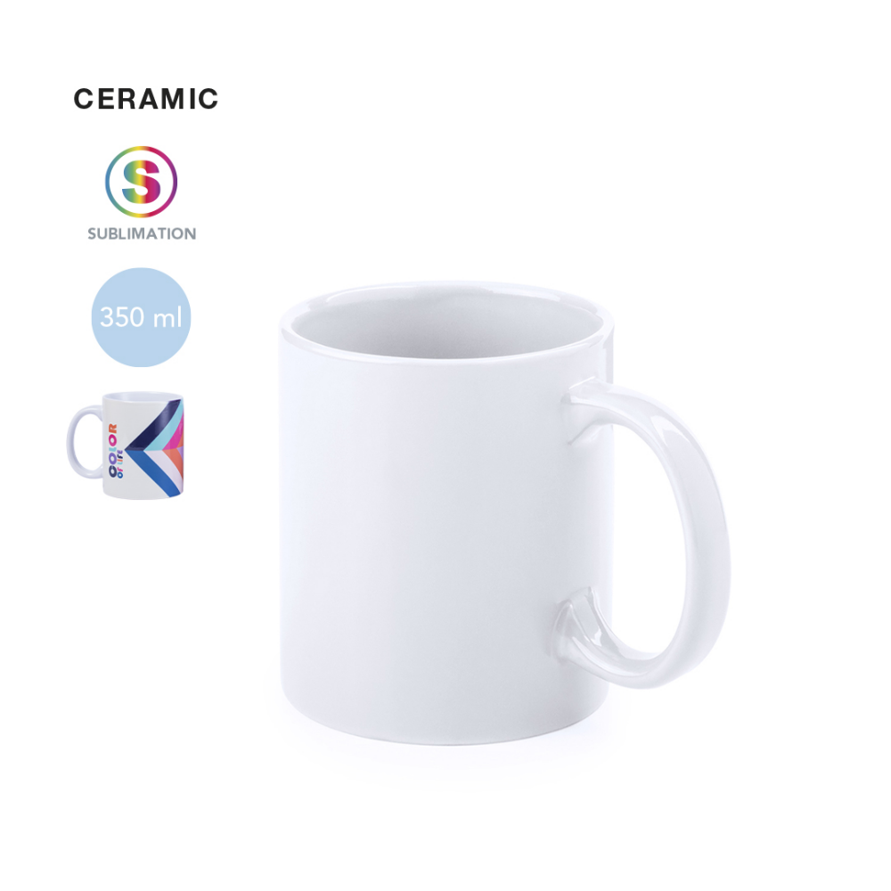White Ceramic Sublimation Mug - Highcliffe