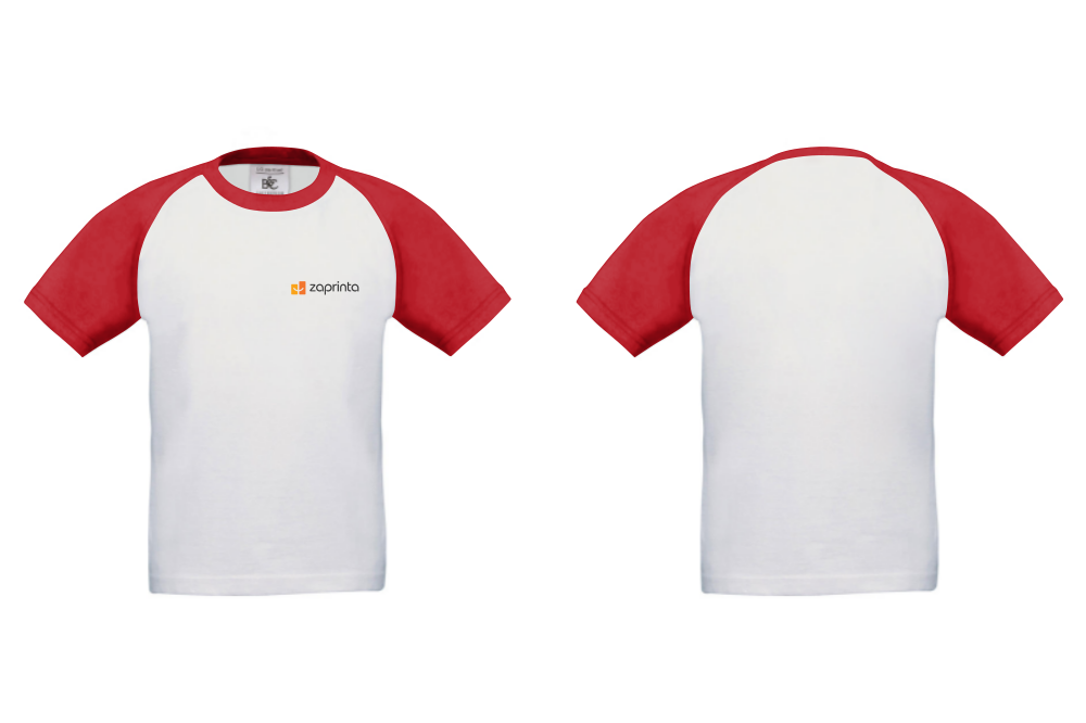 Contrast color cotton jersey raglan sleeve t-shirt - Benbecula
