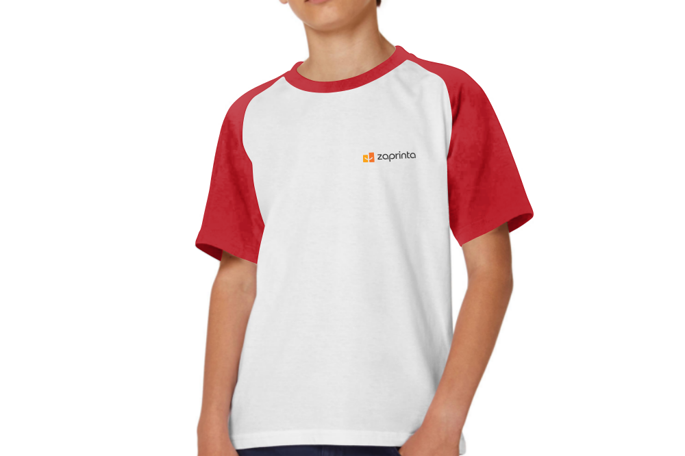 Camiseta de manga raglán de jersey de algodón de color contrastante - Sástago