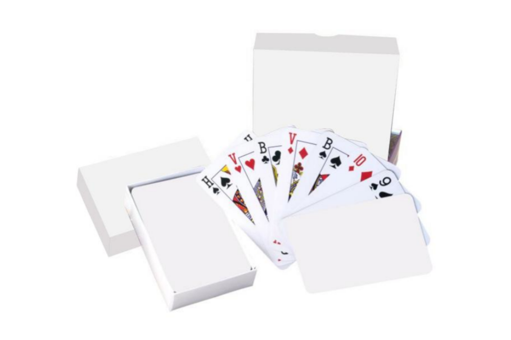 Mazzo di carte personalizzato in una lussuosa scatola di plastica - JCA14