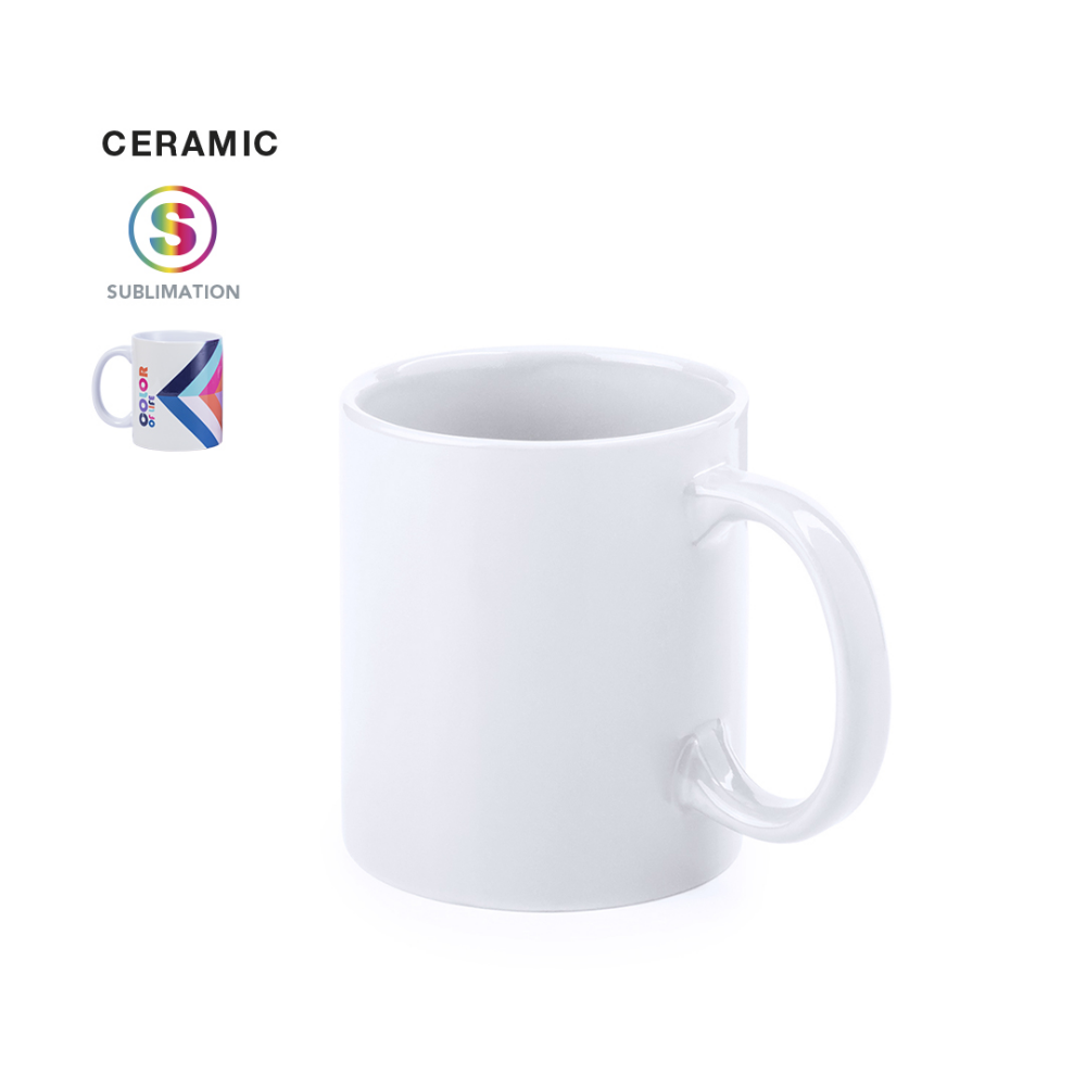 350ml White Ceramic Sublimation Mug - Abbotsbury