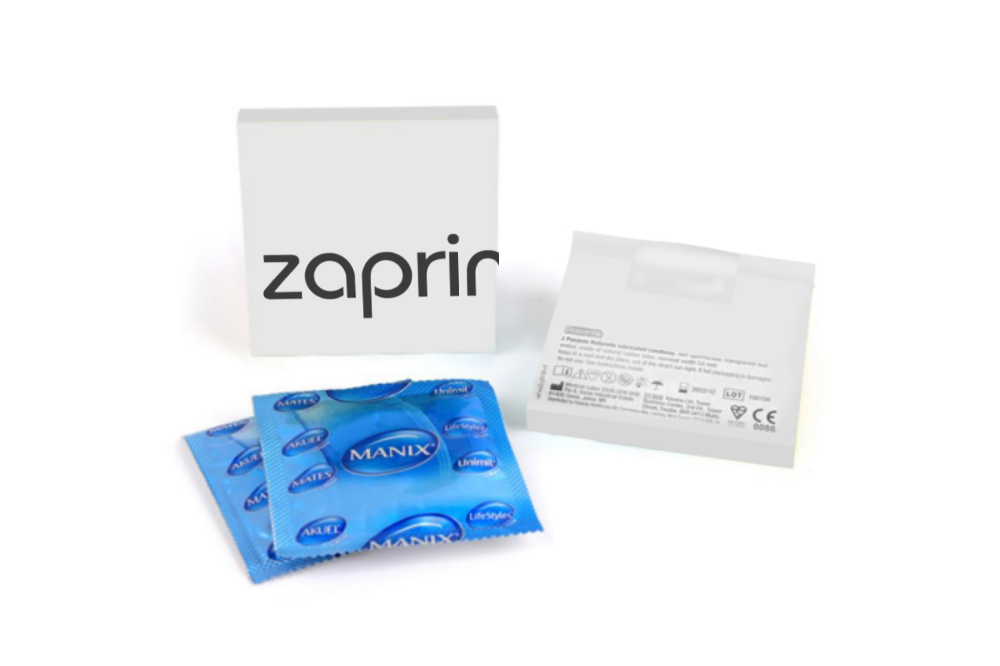 Duo de préservatifs personnalisés Manix® DuoBox - PR11 - Zaprinta Belgique
