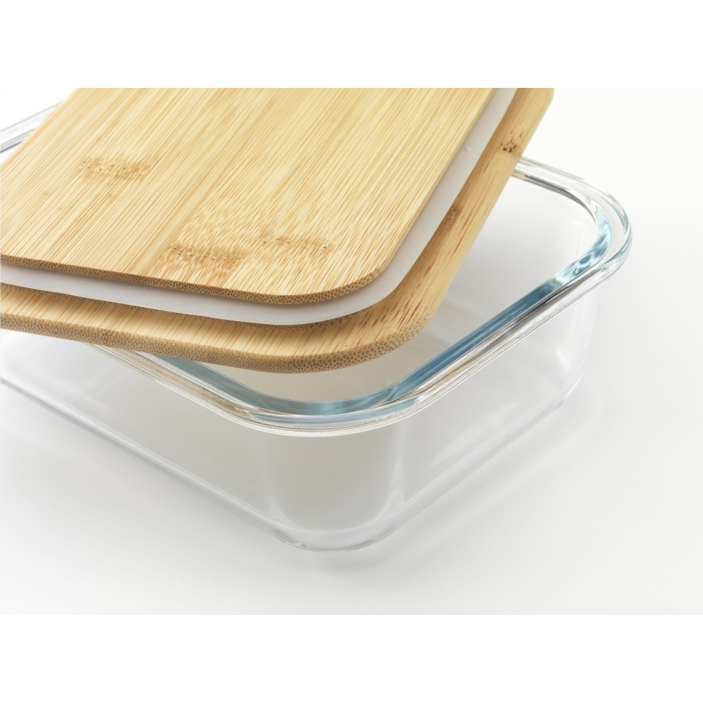 Borosilicate Glass Lunch Box with Bamboo Lid - Newburyport