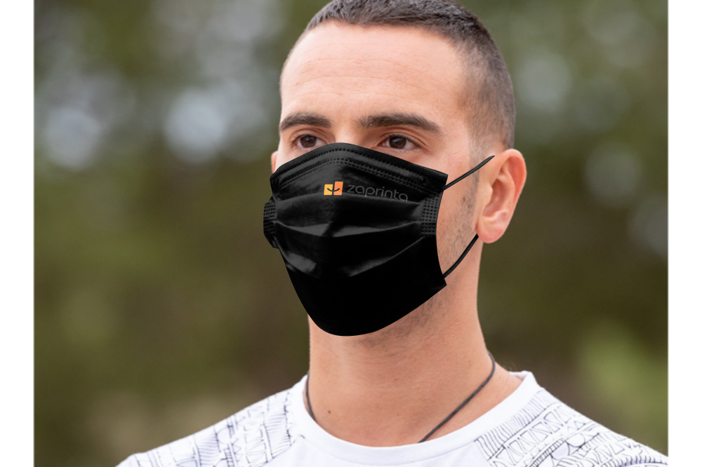 Masque chirurgical noir personnalisable - Fragon