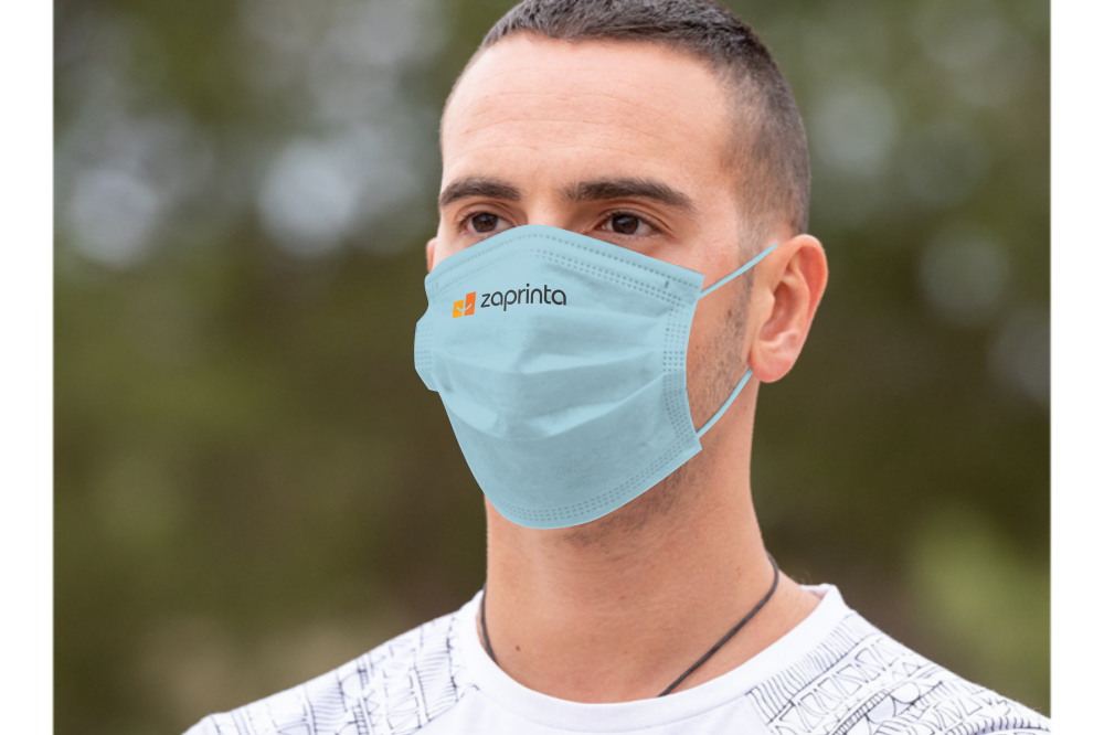 Masque chirurgical bleu personnalisable - Sophora