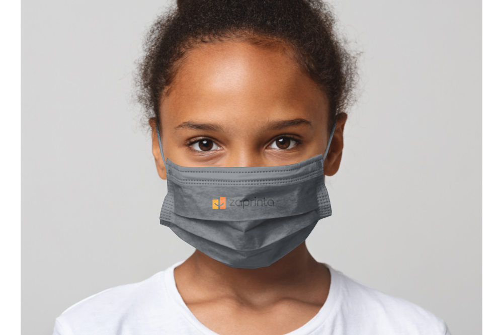 Masque chirurgical gris pour enfant personnalisable - Nashi