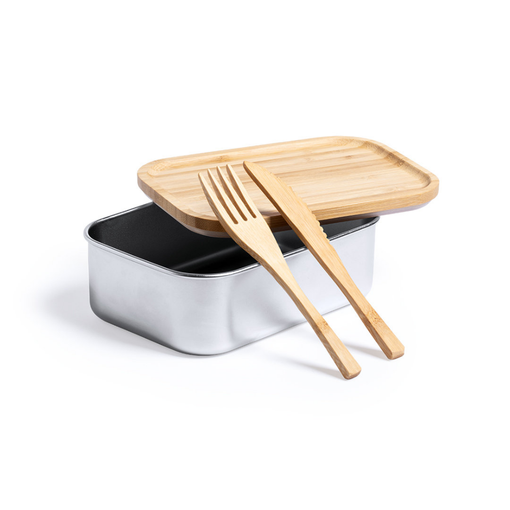 Lunch Box de Acero Inoxidable con Tapa de Bambú de la Línea Nature - Perth