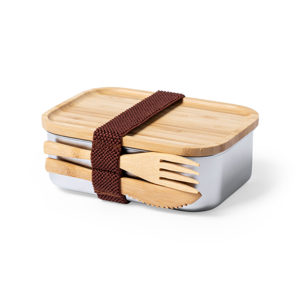 Lunch Box de Acero Inoxidable con Tapa de Bambú de la Línea Nature - Perth