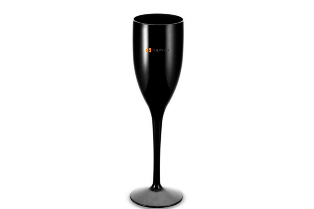 Personalized black champagne flute (15 cl) - Betsy
