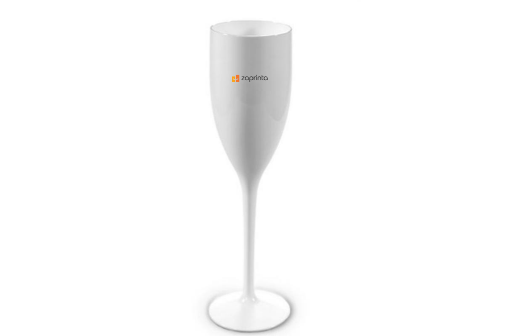 Personalized white champagne flute (15 cl) - Marie