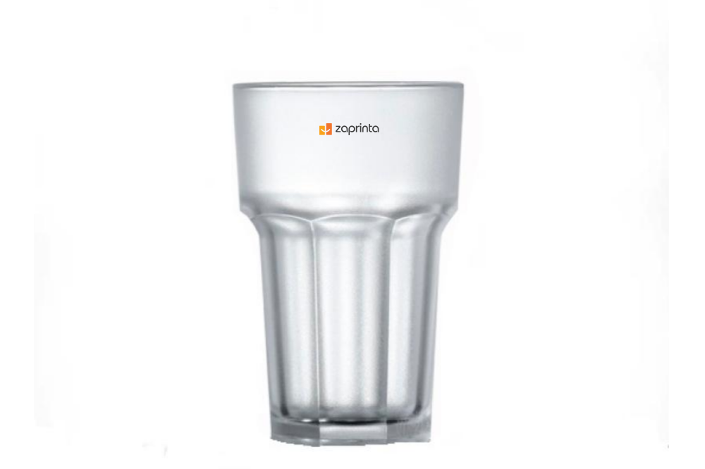 Bicchiere smerigliato in plastica personalizzato (28 cl) - Alexis