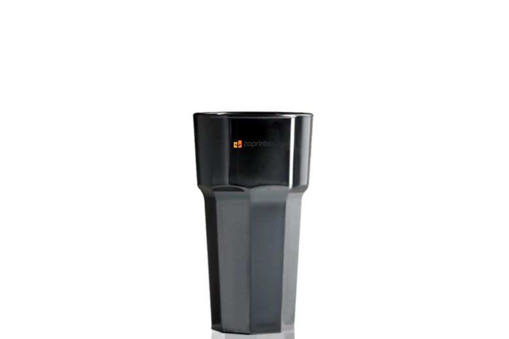 Personalisiertes schwarzes Glas aus Kunststoff (34 cl) - Dennis