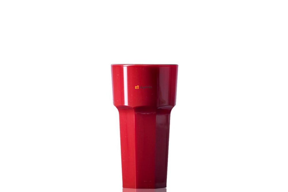 Bicchiere di plastica rosso (34 cl) - Christie