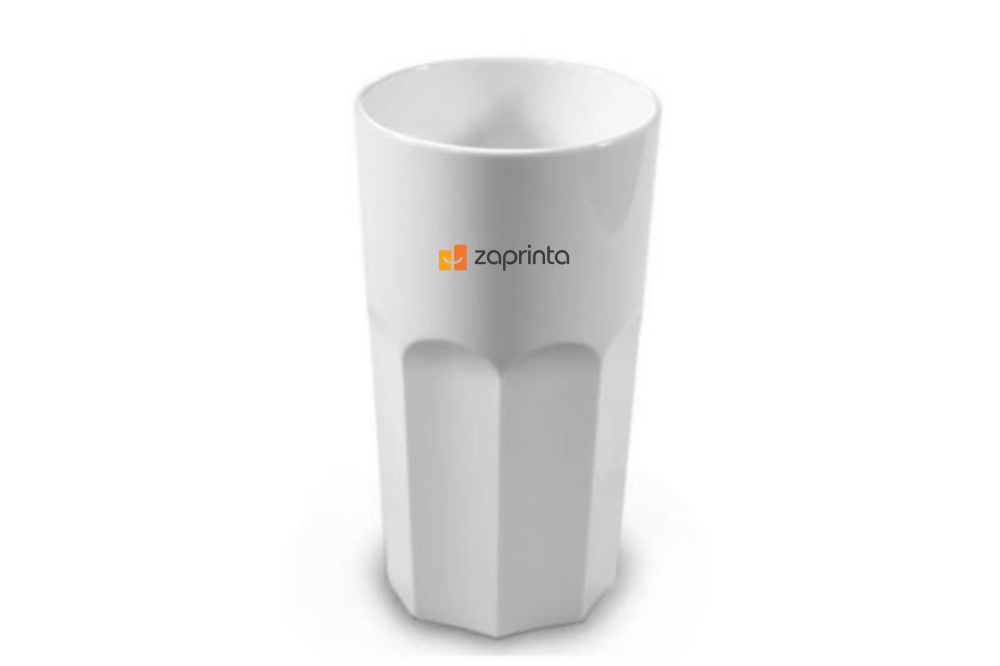 Bicchiere multifunzione in plastica bianco personalizzato (33 cl) - Naomi