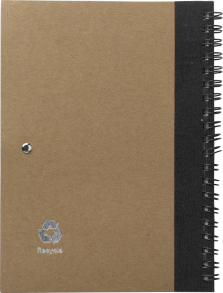 Eco-Friendly Recycled Cardboard Notebook and Biodegradable Ballpen Set - Farthingloe