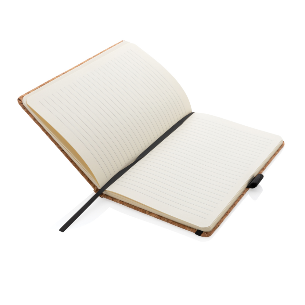 Cork hardcover notebook A5, brown