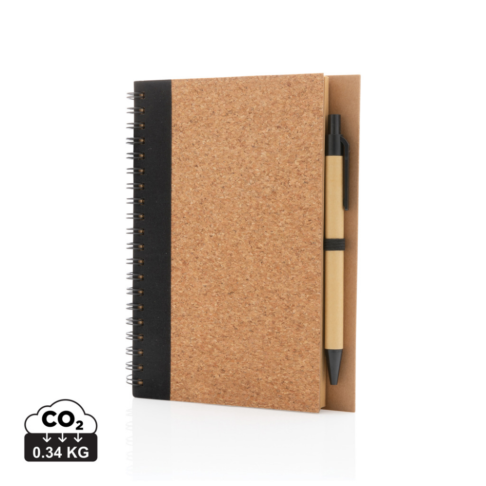 Cork Spiral Notebook with Pen - Childwall