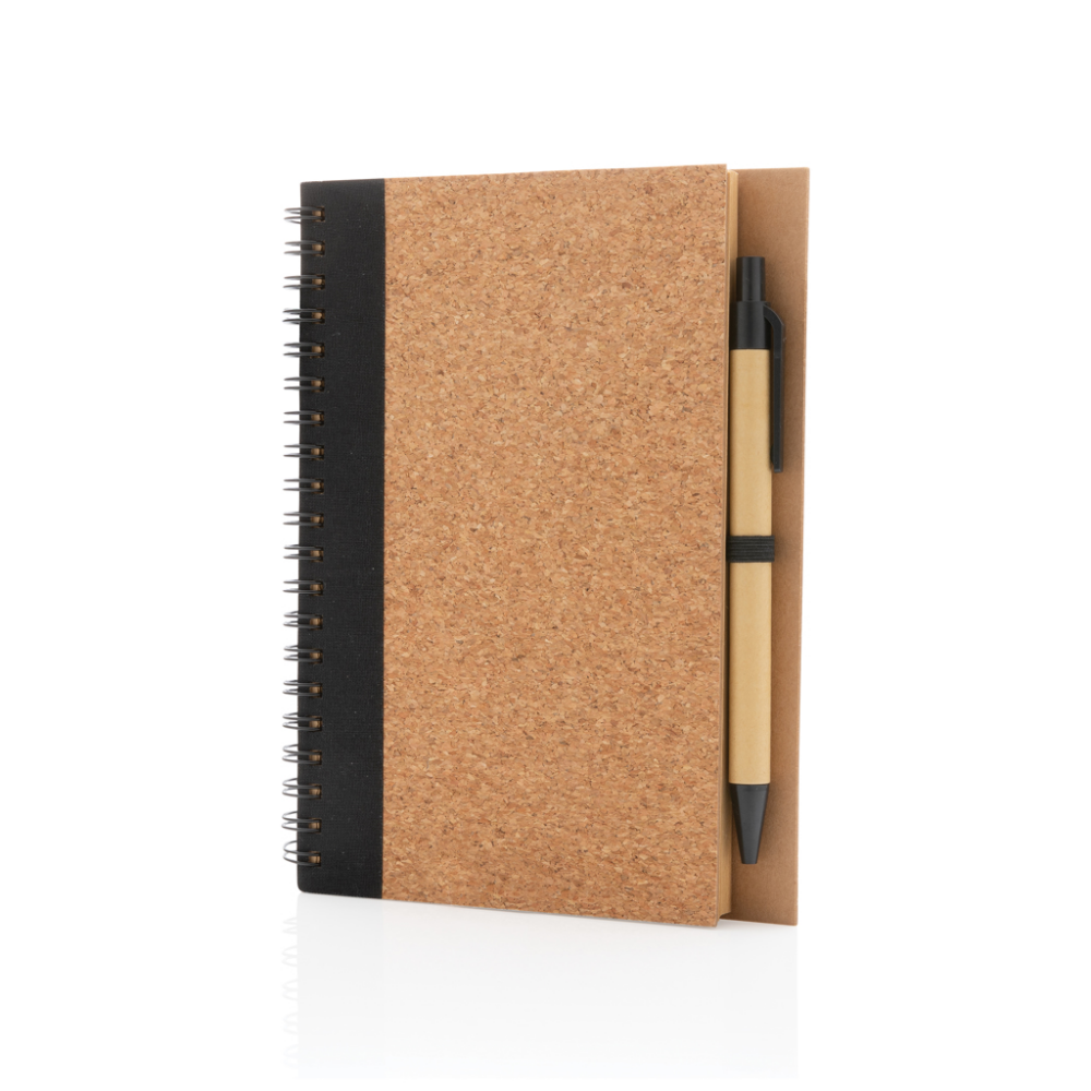 Cork Spiral Notebook with Pen - Childwall