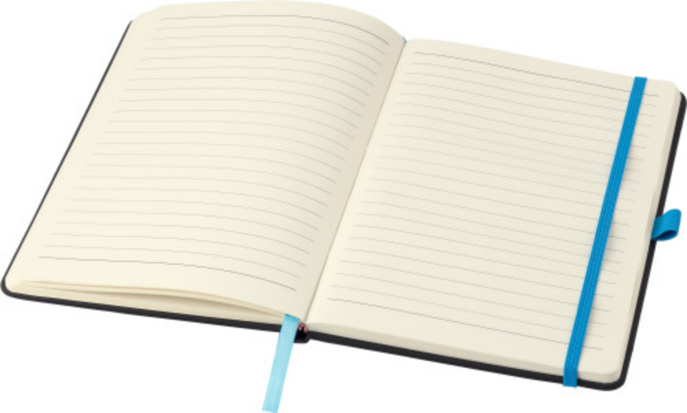 A5 Notebook made of PU Leather, equipped with an elastic band and a ribbon marker - Bowdon