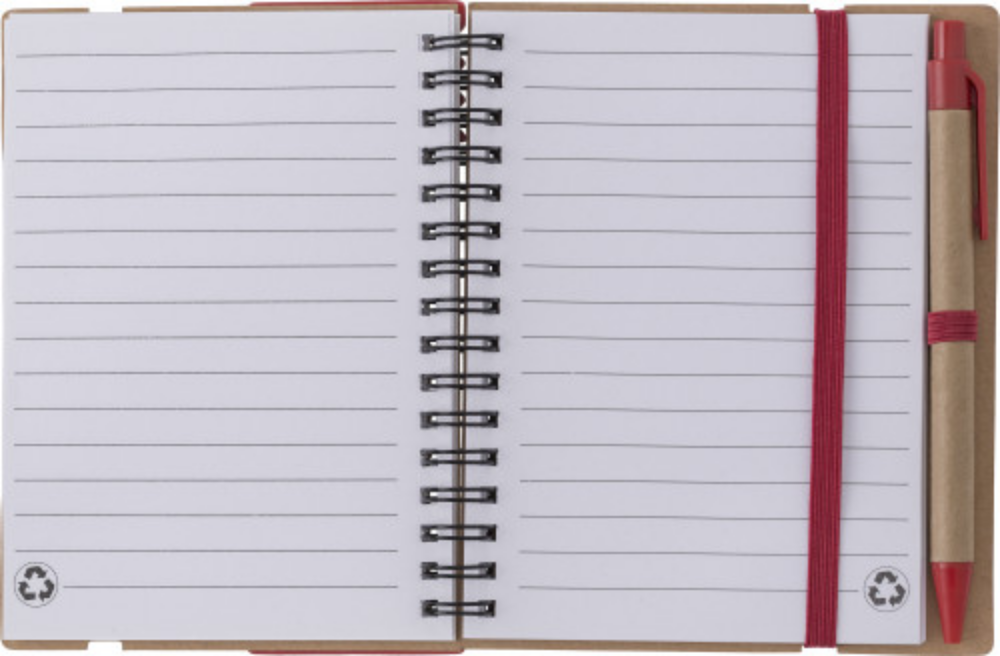 Multifunctional Recycled Paper Notebook with Pen and Sticky Notes - Downham Market