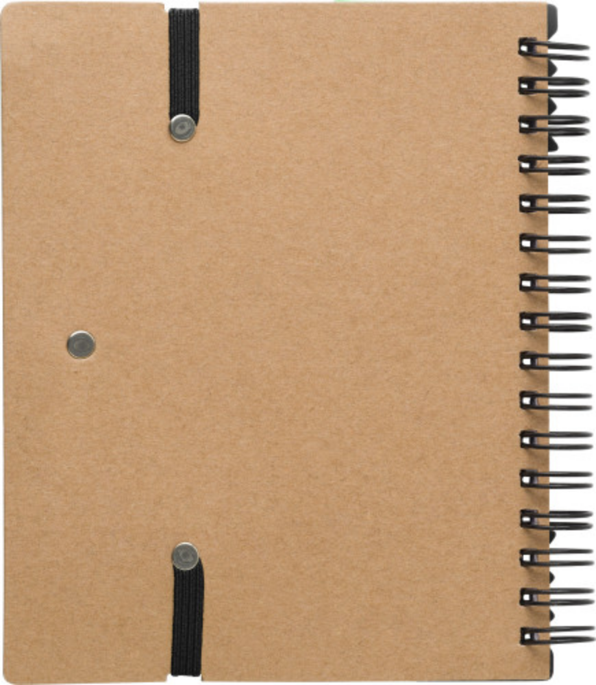 Quaderno multifunzionale di carta riciclata con penna e foglietti adesivi - Galliavola