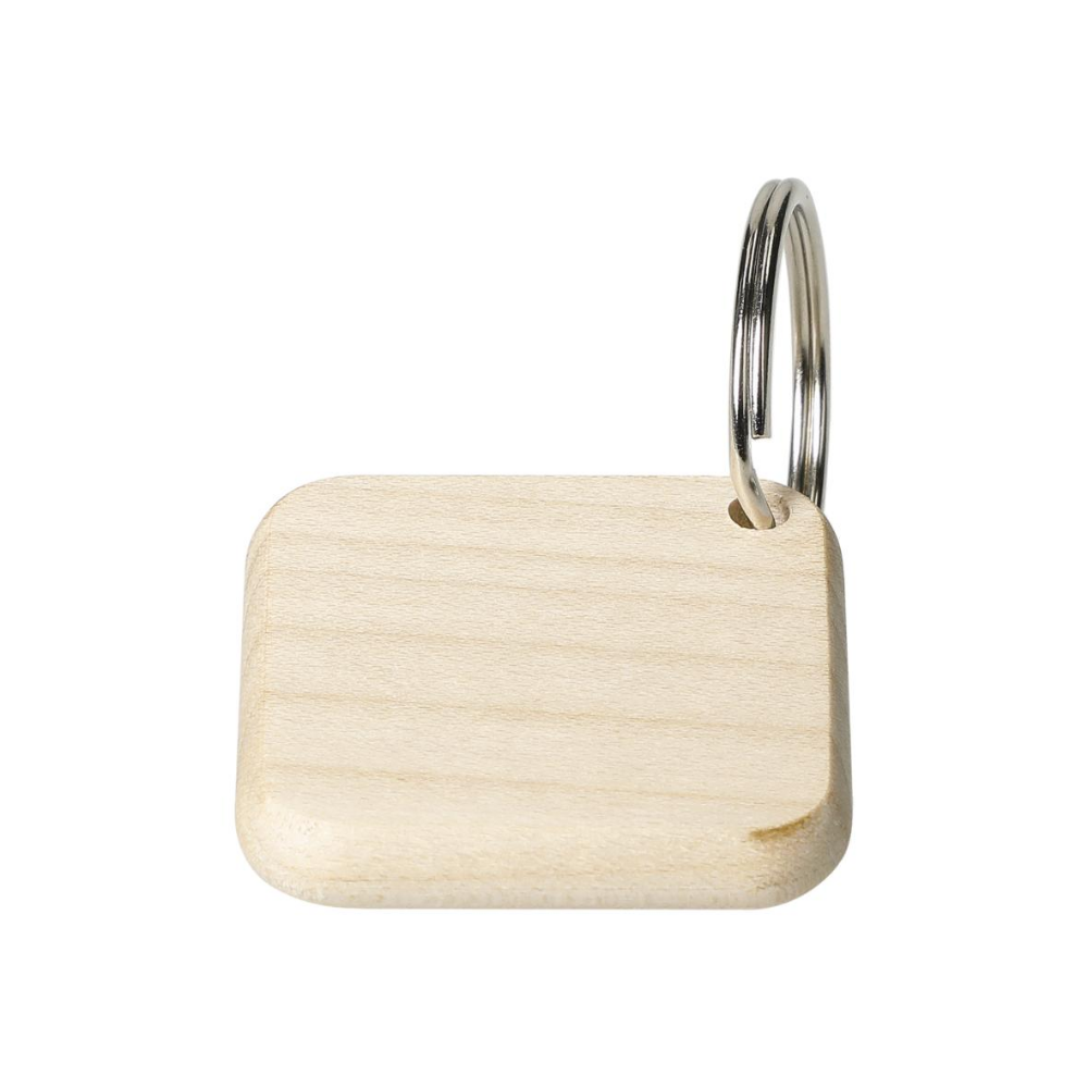 Porte-clés carré en bois d'érable - Crézancy