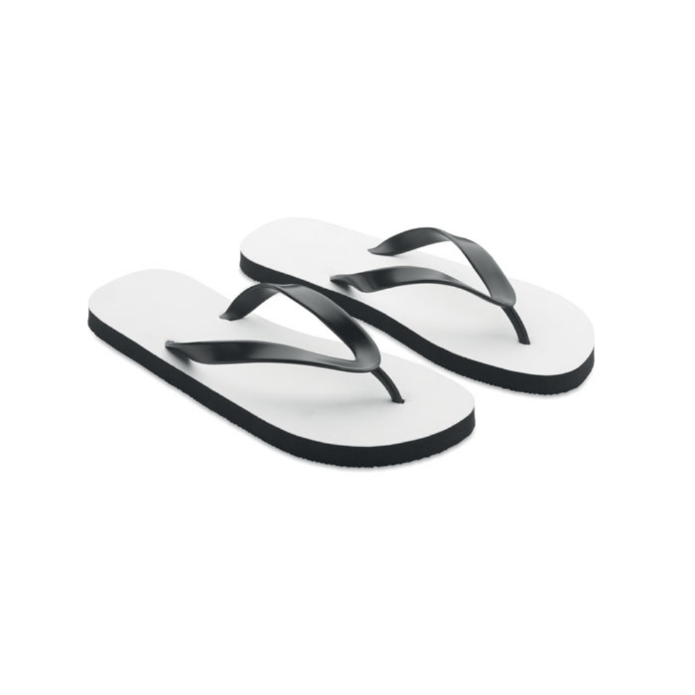 Beach flip flops with PVC straps suitable for sublimation printing - Shetland