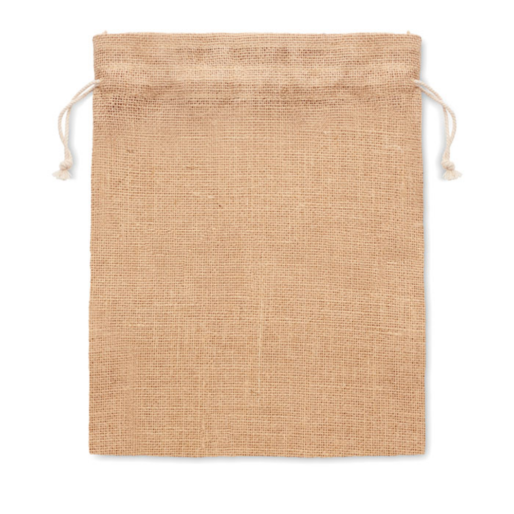 Medium-sized gift bag made of jute with a drawcord - Christleton