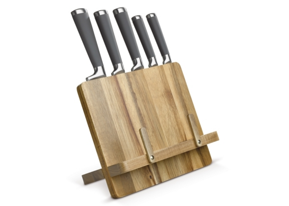 Acacia Wood Knife Set with Book Stand - Fulbrook