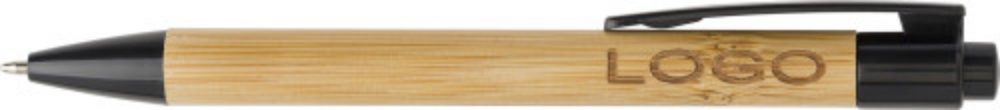 Penna a sfera in bambù con parti in plastica - Caltagirone