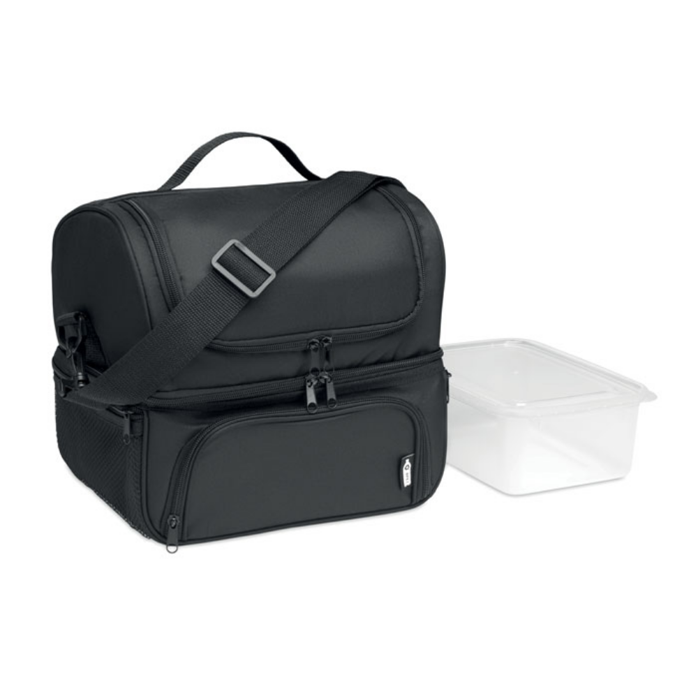 A cooler bag made from insulated RPET material, which comes with a reusable lunch box - Rubery