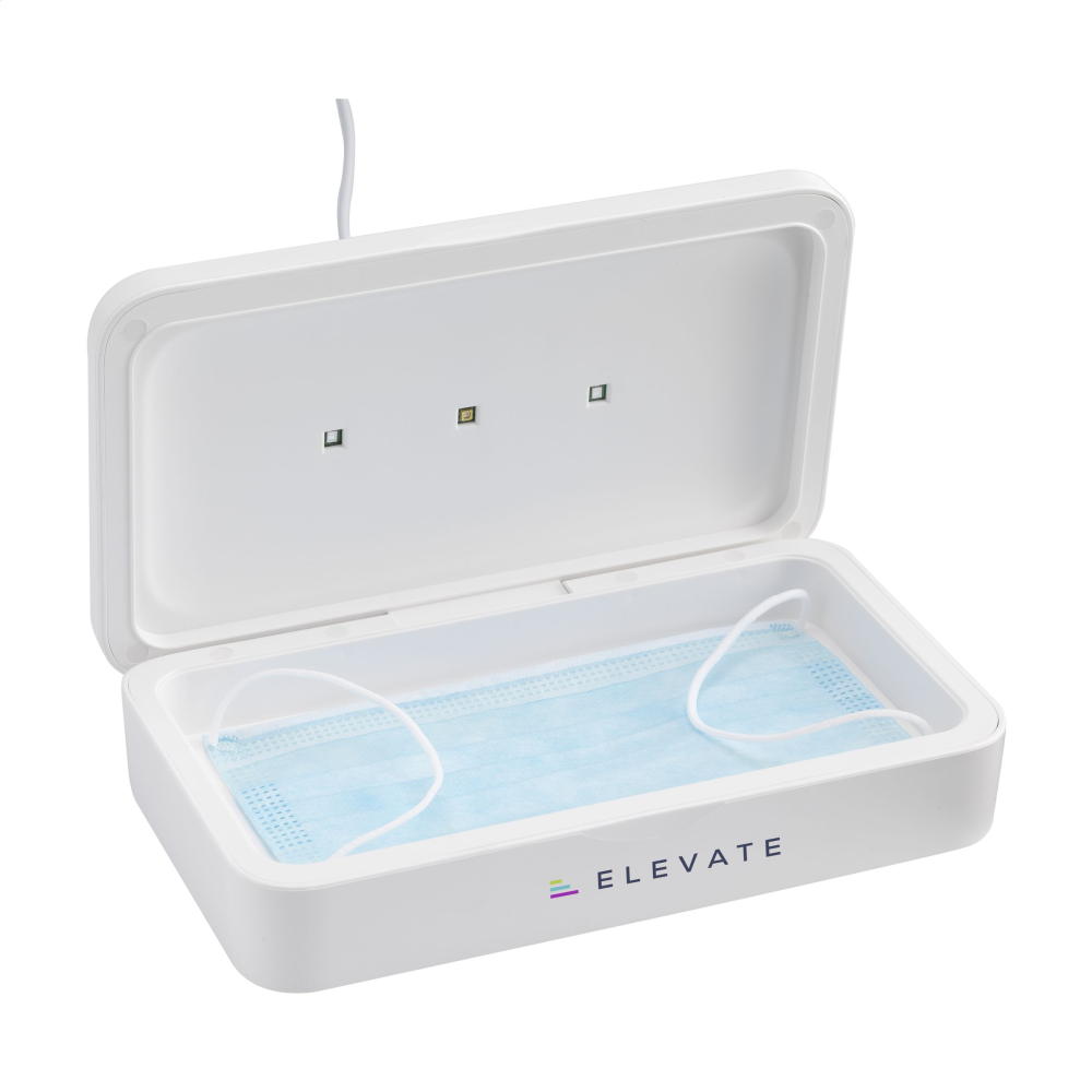 The Burgh by Sands Multifunctional UV-C Sterilizer Box also comes with a wireless 5W charger. This product not only effectively sterilizes your items with UV-C light but also wirelessly charges them, providing two essential features in one convenient package. - Rutland